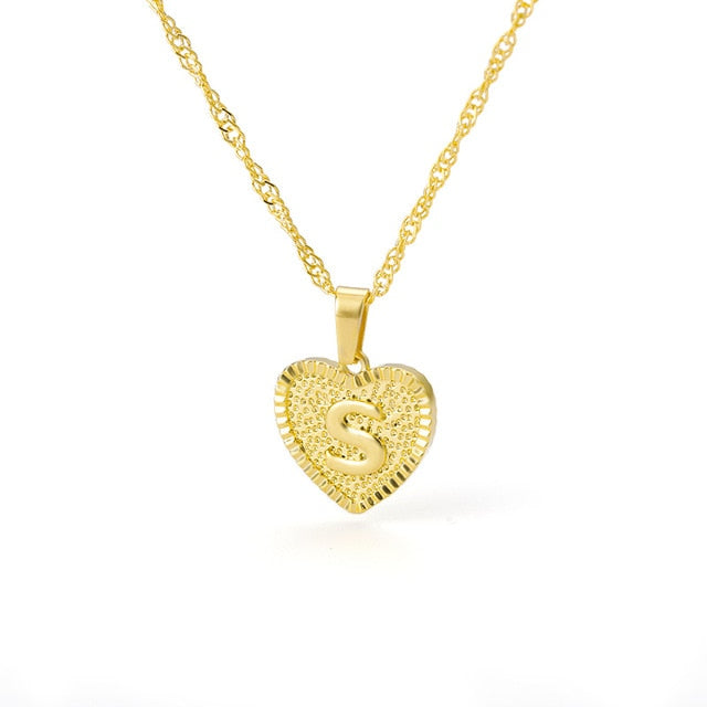 Initial Heart Pendant